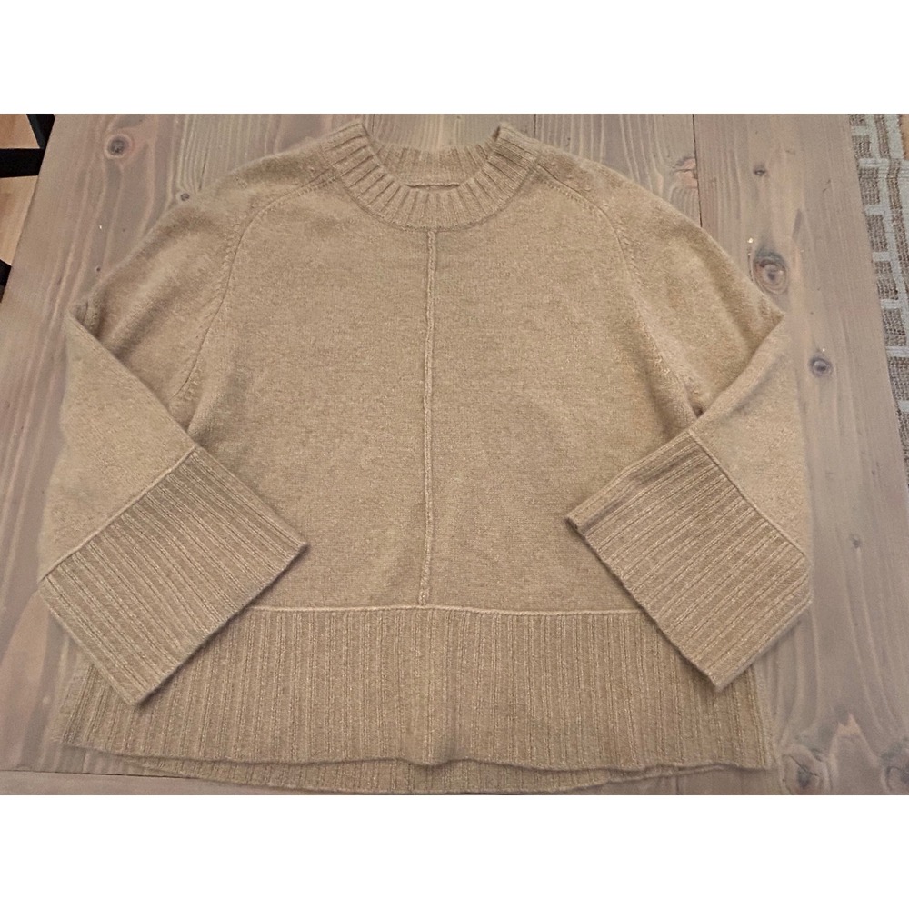 B20 Maeve Anthropologie 100% Cashmere Sweater Camel Tan Petite Small NWT